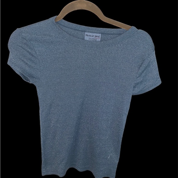 Michael Stars 100% American tee . One size fits most . Stretchy. Denim blue - Picture 5 of 6